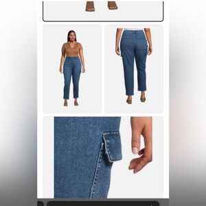 Terra & Skye Cargo Jeans Curvy